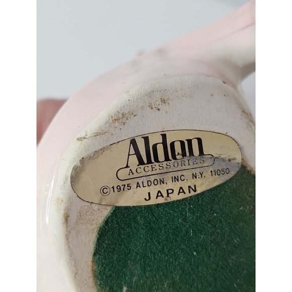 VINTAGE 75 Aldon Pink Pig Piggy Figurine Sitting Heavy Sand Filled Farmhouse - Picture 6 of 7